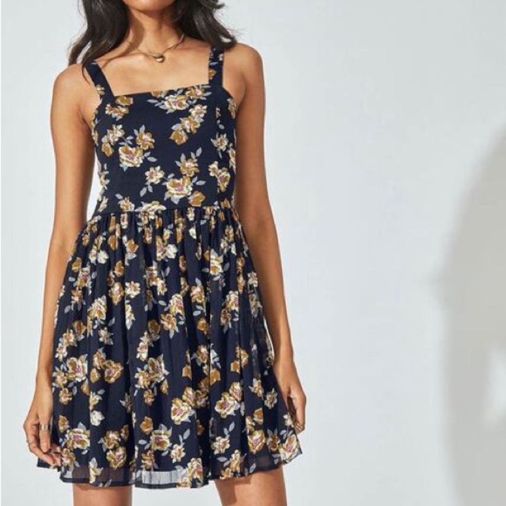 Xhilaration Tan Ruffled Tiered Sundress